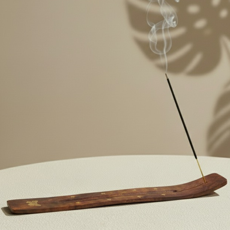 Räucherstäbchenhalter aus Holz
