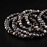 Silberobsidian Armband [Silver Halo]